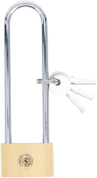 BGS Diy Messing-Vorhängeschloss | extra hoher Bügel | 40 mm