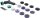 BGS Druckluft-Borstenschleifer-Satz | 17-tlg.
