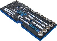 BGS Schaumeinlage für Art. 3312: Steckschlüsselsatz | 12,5 mm (1/2") + 6,3 mm (1/4") | 77-tlg.