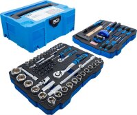 BGS Steckschlüssel- und Hammer-, Zangen-, Schraubendreher-Satz | 6,3 mm (1/4") / 12,5 mm (1/2") | BGS systainer® | 77-tlg.