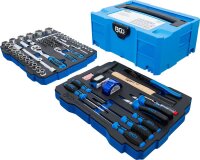 BGS Steckschlüssel- und Hammer-, Zangen-, Schraubendreher-Satz | 6,3 mm (1/4") / 12,5 mm (1/2") | BGS systainer® | 77-tlg.