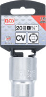 BGS Steckschlüssel-Einsatz Sechskant | Antrieb Innenvierkant 20 mm (3/4") | SW 19 mm