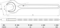 BGS Einmaulschlüssel | DIN 894 | SW 11 mm