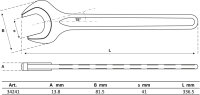 BGS Einmaulschlüssel | DIN 894 | SW 41 mm