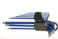 BGS Winkelschlüssel-Satz | extra lang | Innensechskant / Innensechskant mit Kugelkopf 1,5 - 10 mm | 9-tlg.