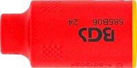 BGS VDE-Steckschlüssel-Einsatz Sechskant | Antrieb Innenvierkant 10 mm (3/8") | SW 6 mm