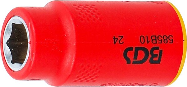 BGS VDE-Steckschlüssel-Einsatz Sechskant | Antrieb Innenvierkant 10 mm (3/8") | SW 10 mm