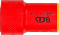 BGS VDE-Steckschlüssel-Einsatz Sechskant | Antrieb Innenvierkant 10 mm (3/8") | SW 16 mm