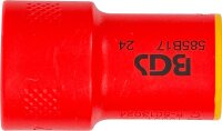 BGS VDE-Steckschlüssel-Einsatz Sechskant | Antrieb Innenvierkant 10 mm (3/8") | SW 17 mm
