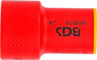 BGS VDE-Steckschlüssel-Einsatz Sechskant | Antrieb Innenvierkant 10 mm (3/8") | SW 18 mm