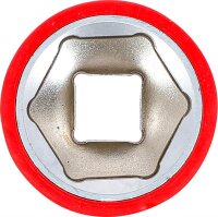 BGS VDE-Steckschlüssel-Einsatz Sechskant | Antrieb Innenvierkant 10 mm (3/8") | SW 21 mm