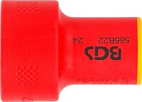 BGS VDE-Steckschlüssel-Einsatz Sechskant | Antrieb Innenvierkant 10 mm (3/8") | SW 22 mm