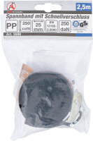 BGS Diy Spannband mit Schnellverschluss | 2,5 m x 25 mm