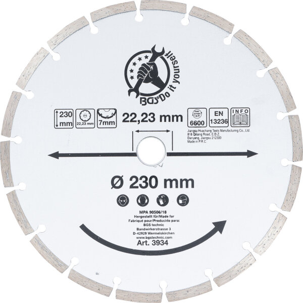 BGS Diy Segment-Trennscheibe | Ø 230 mm