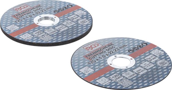 BGS Trennscheiben für Edelstahl | Ø 125 x 1,0 x 22,2 mm | 5-tlg.
