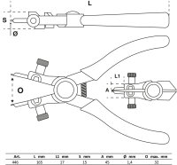 BGS Sprengringzange | für Innensicherungen | 165 mm