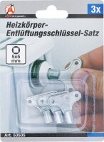 BGS Diy Heizkörper-Entlüftungsschlüssel-Satz | 3-tlg.