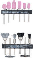 BGS Diy Schleifer- und Stahldraht- / Kunststoff-Bürsten-Satz | 12-tlg.