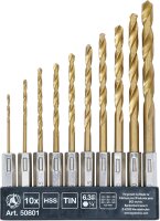 BGS Diy HSS-Bohrer-Satz | titan-nitriert | 1,5 - 6 mm |...