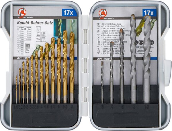 BGS Diy Kombi-Bohrer-Satz | 1,5 - 10 mm | 17-tlg.