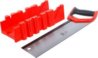 BGS Diy Kunststoff-Gehrungslade | 300 x 130 x 80 mm | mit Rückensäge