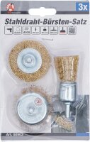 BGS Diy Stahldraht-Bürsten-Satz | Ø 25 - 50 mm | 3-tlg.