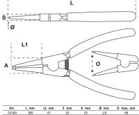 BGS Diy Sprengringzangen-Satz | 175 mm | 4-tlg.