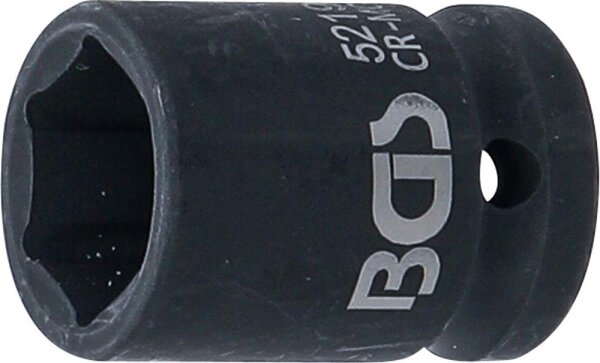 BGS Kraft-Steckschlüssel-Einsatz Sechskant | Antrieb Innenvierkant 12,5 mm (1/2") | SW 19 mm