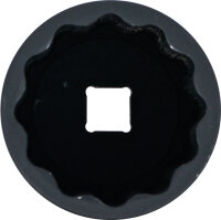 BGS Kraft-Steckschlüssel-Einsatz Zwölfkant, tief | Antrieb Innenvierkant 12,5 mm (1/2") | SW 46 mm