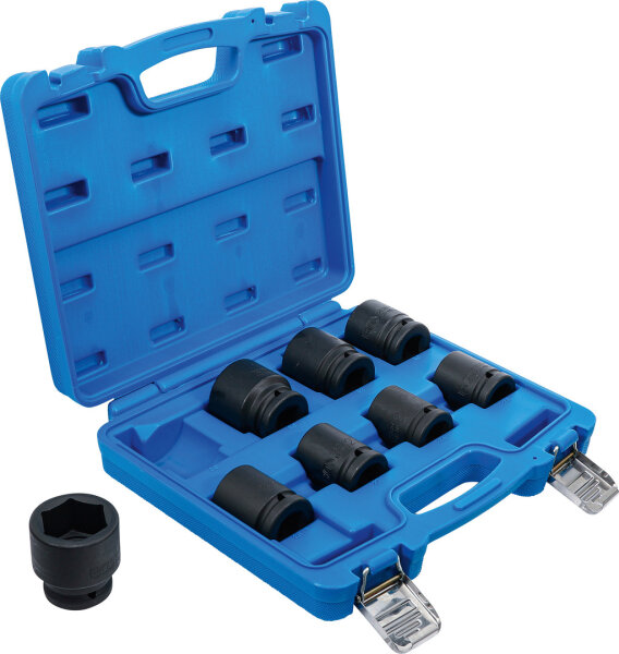 BGS Kraft-Steckschlüssel-Einsatz-Satz | Antrieb Innenvierkant 20 mm (3/4") | SW 22 - 38 mm | 8-tlg.