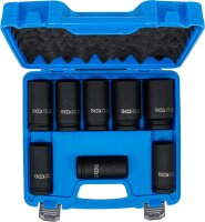BGS Kraft-Steckschlüssel-Einsatz-Satz, extra tief | Antrieb Innenvierkant 20 mm (3/4") | SW 22 - 38 mm | 8-tlg.
