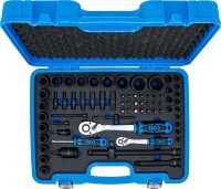 BGS Kraft-Steckschlüssel-Satz Sechskant | 6,3 mm (1/4") + 12,5 mm (1/2") | 69-tlg.