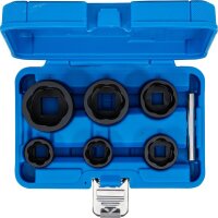 BGS Spiral-Profil-Steckschlüssel-Satz / Schraubenausdreher | Antrieb Innenvierkant 12,5 mm (1/2") + 20 mm (3/4") | SW 22 - 41 mm | 6-tlg.