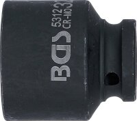 BGS Kraft-Steckschlüssel-Einsatz Zwölfkant | Antrieb Innenvierkant 12,5 mm (1/2") | SW 32 mm