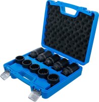 BGS Kraft-Steckschlüssel-Einsatz-Satz | Zwölfkant | Antrieb Innenvierkant 12,5 mm (1/2") | SW 32 - 36 mm | 10-tlg.