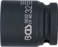 BGS Kraft-Steckschlüssel-Einsatz Sechskant | Antrieb Innenvierkant 20 mm (3/4") | SW 32 mm