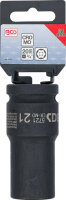 BGS Kraft-Steckschlüssel-Einsatz Sechskant, tief | Antrieb Innenvierkant 20 mm (3/4") | SW 21 mm