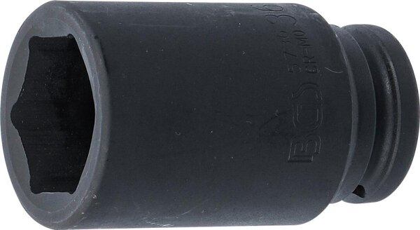 BGS Kraft-Steckschlüssel-Einsatz Sechskant, tief | Antrieb Innenvierkant 20 mm (3/4") | SW 36 mm