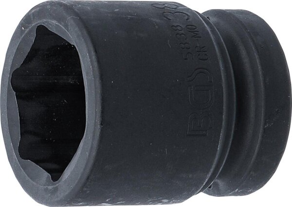 BGS Kraft-Steckschlüssel-Einsatz Sechskant | Antrieb Innenvierkant 25 mm (1") | SW 38 mm