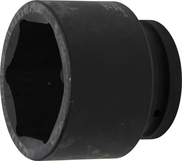 BGS Kraft-Steckschlüssel-Einsatz Sechskant | Antrieb Innenvierkant 25 mm (1") | SW 80 mm