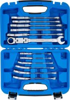 BGS Doppelgelenk-Ratschenring-Maulschlüssel-Satz | abwinkelbar | SW 8 - 19 mm | 12-tlg.