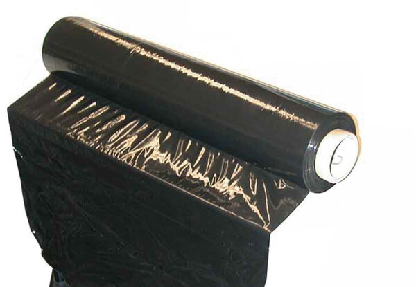 BGS Diy Stretchfolie | schwarz | 500 mm x 300 m, 23 µm