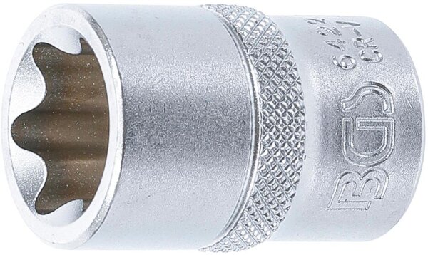 BGS Steckschlüssel-Einsatz E-Profil | Antrieb Innenvierkant 12,5 mm (1/2") | SW E22