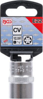 BGS Steckschlüssel-Einsatz E-Profil | Antrieb Innenvierkant 12,5 mm (1/2") | SW E22