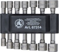 BGS Diy Steckschlüssel-Bit-Satz | Antrieb Außensechskant 6,3 mm (1/4") | metrisch + Zoll | 14-tlg.