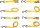 BGS Diy Knarren-Spannband-Satz | mit schweren Haken | 5 m x 25 mm | 4-tlg.