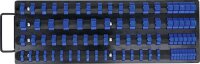 BGS Aufsteckschienen-Set für Steckschlüssel-Einsätze | mit 80 Clips | für Einsätze 6,3 mm (1/4"), 10 mm (3/8"), 12,5 mm (1/2")