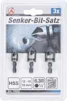 BGS Diy Senker-Bit-Satz | HSS | Antrieb 6,3 mm (1/4") | 12 - 16 - 19 mm | 3-tlg.