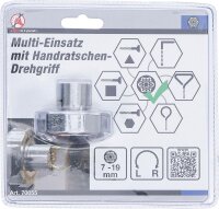 BGS Diy Multi-Einsatz | mit Handratschen-Drehgriff, umschaltbar | SW 7 - 19 mm
