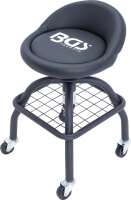 BGS Werkstattstuhl | mit 4 Rollen | höhenverstellbar...